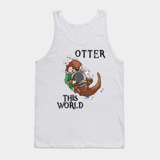 Otter This World T Shirt Pun | Space Astronaut Cute Gift Tee Tank Top